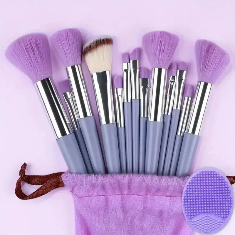 13pcs Premium Synthetic Nylon Bristle Makeup Brush Set - Soft, Gentle, and Cruelty-Free for Flawless Foundation, Blush, Powder Hint at Urgency or Exclusivity