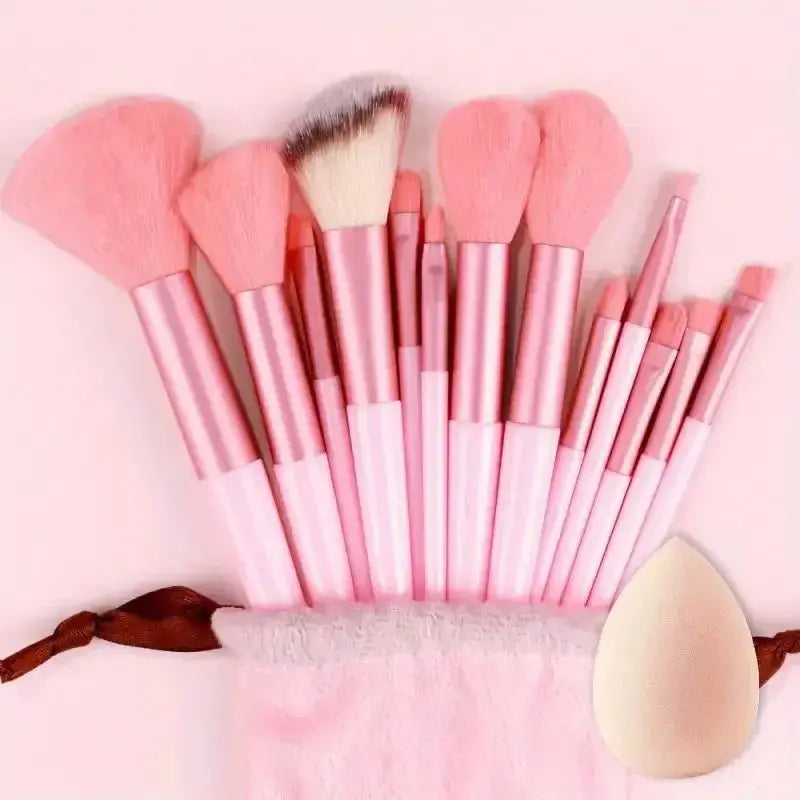 13pcs Premium Synthetic Nylon Bristle Makeup Brush Set - Soft, Gentle, and Cruelty-Free for Flawless Foundation, Blush, Powder, Hint at Urgency or Exclusivity