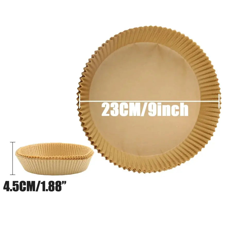 23CM Air Fryer Disposable Baking Paper Liner Non-Stick Mat Steamer Square Round Parchment for Microwave Oven Kitchen Cookers Hint at Urgency or Exclusivity