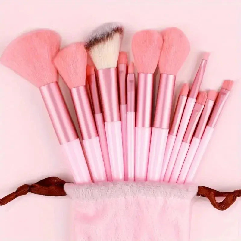 13pcs Premium Synthetic Nylon Bristle Makeup Brush Set - Soft, Gentle, and Cruelty-Free for Flawless Foundation, Blush, Powder, Hint at Urgency or Exclusivity