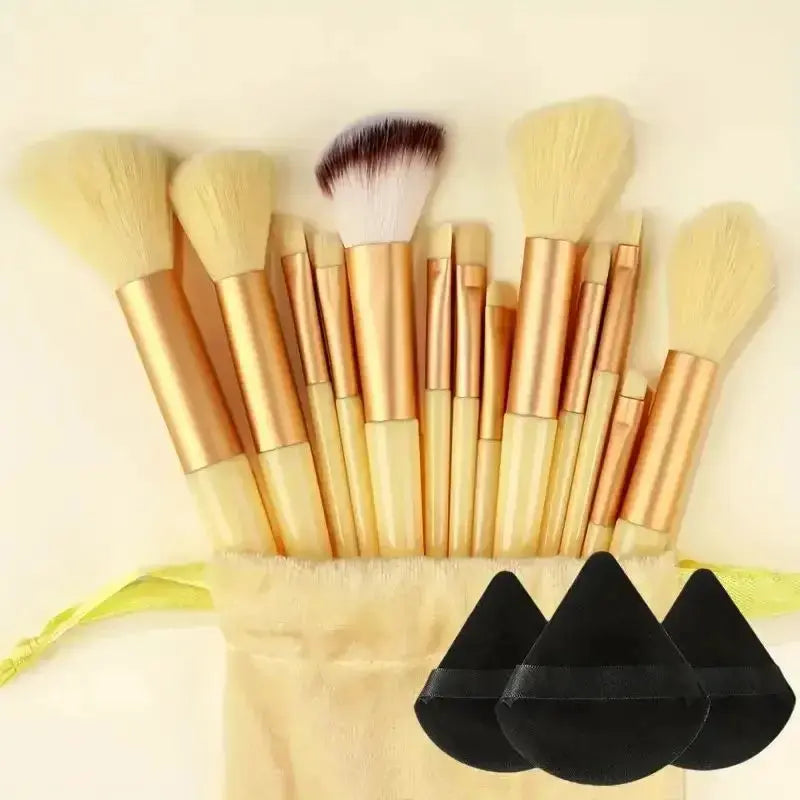 13pcs Premium Synthetic Nylon Bristle Makeup Brush Set - Soft, Gentle, and Cruelty-Free for Flawless Foundation, Blush, Powder, Hint at Urgency or Exclusivity
