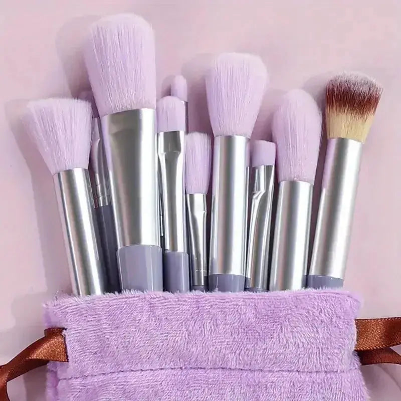 13pcs Premium Synthetic Nylon Bristle Makeup Brush Set - Soft, Gentle, and Cruelty-Free for Flawless Foundation, Blush, Powder, Hint at Urgency or Exclusivity
