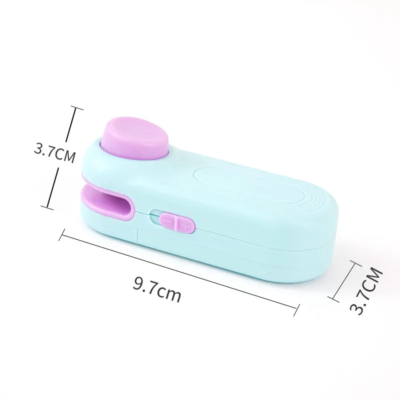 Portable Mini Sealer 2 in 1 Heat Sealer for Snacks Home Use Rechargeable Sealer Vacuum Sealer Snacks Plastic Bag Heat Sealer